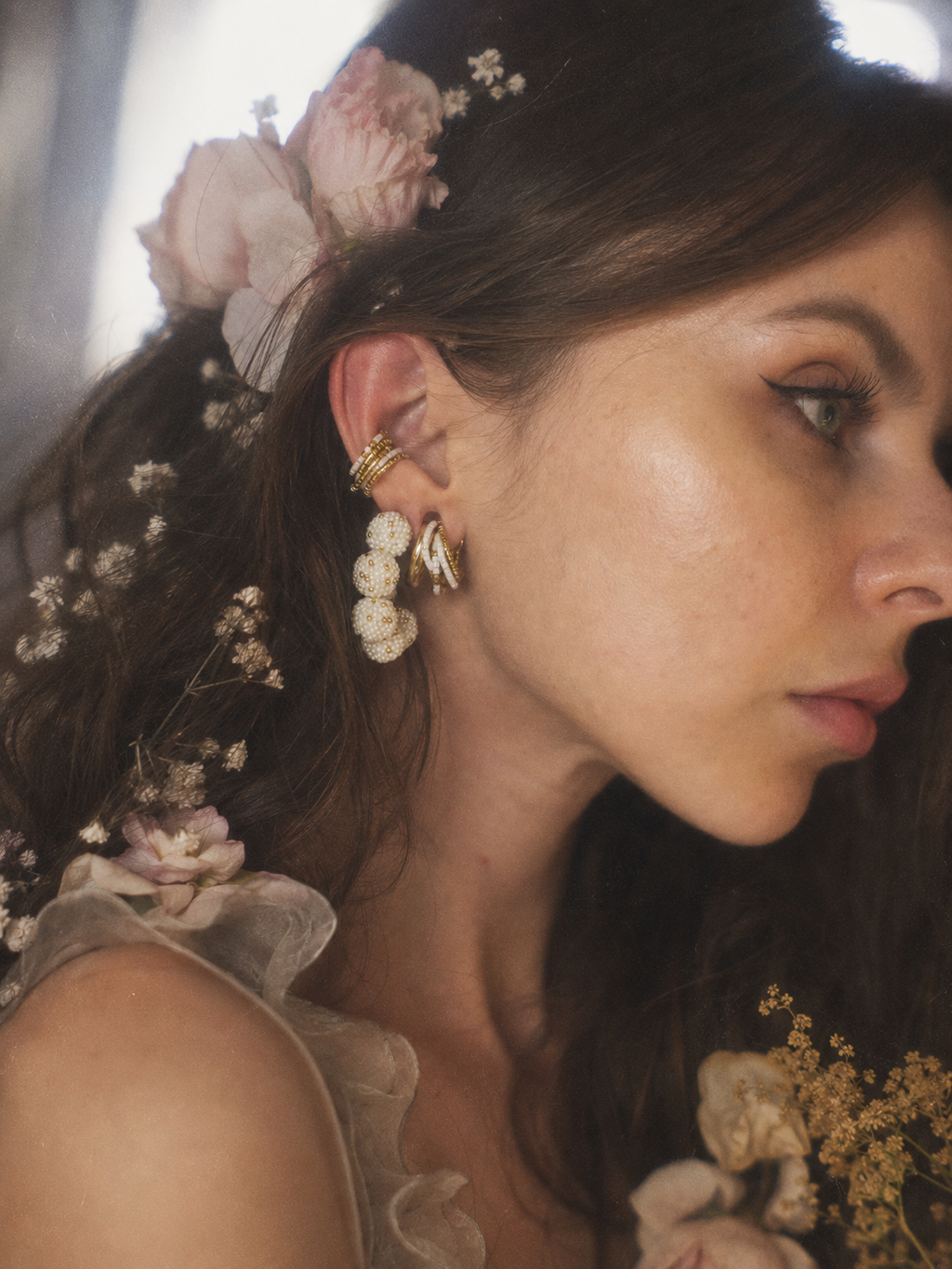 Gold&Vanilla Statement Earrings