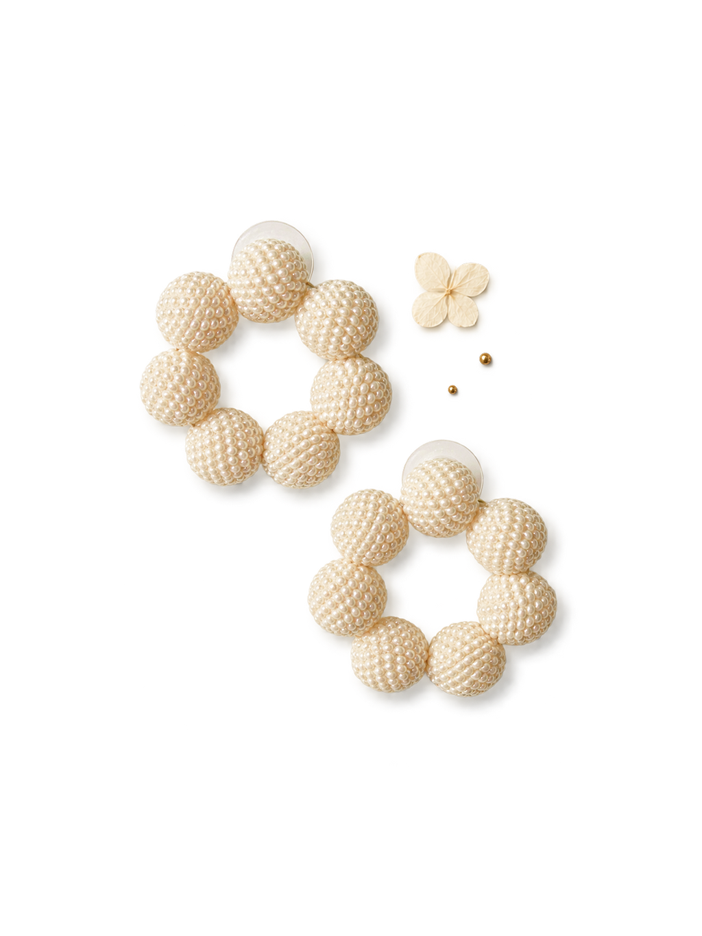 Pearl Look Statement Earrings