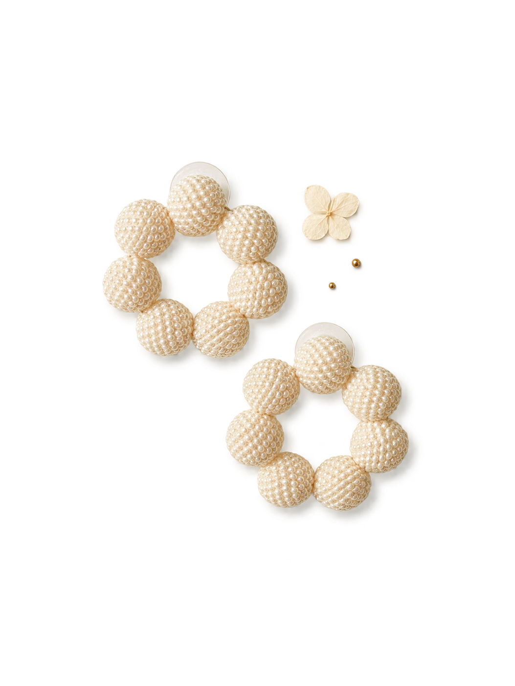 Pearl Look Statement Earrings