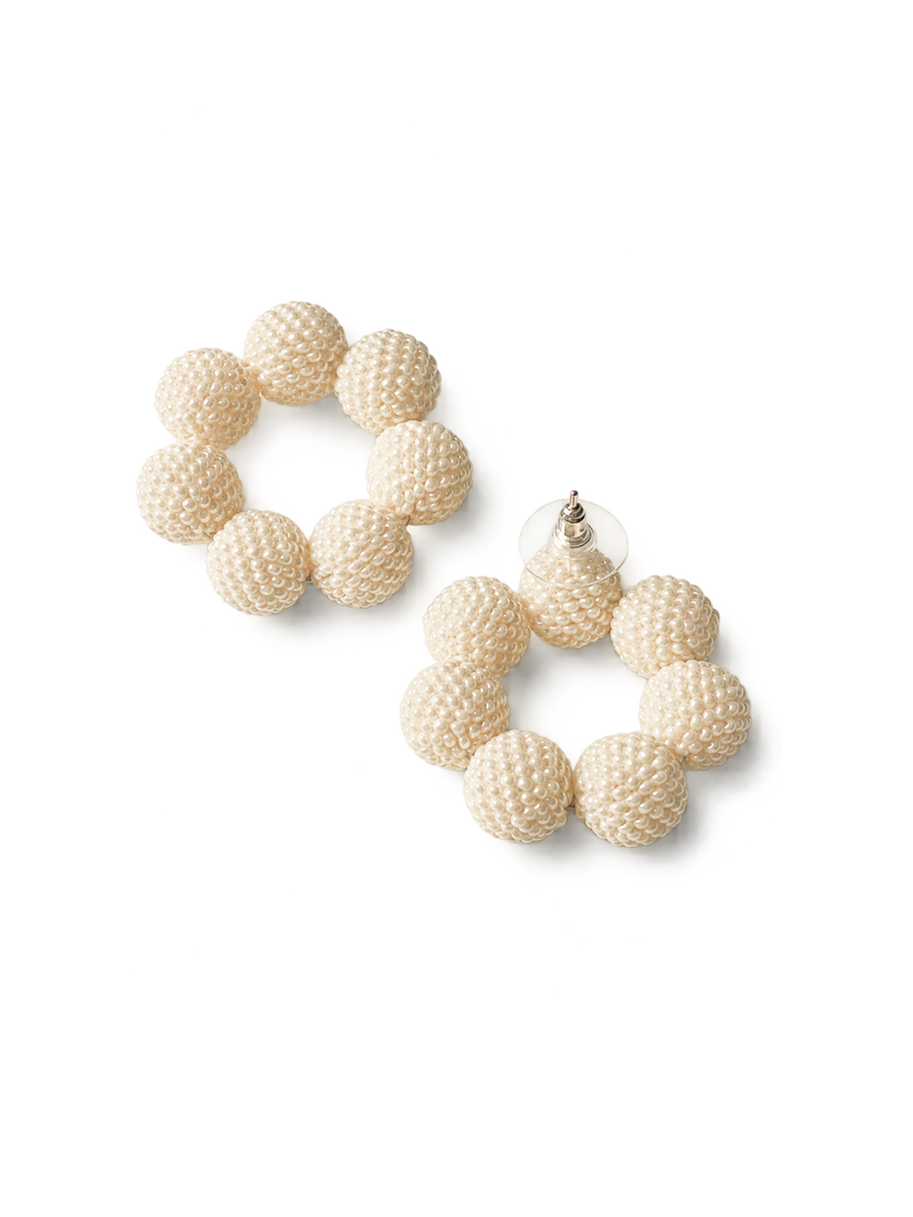 Pearl Look Statement Earrings