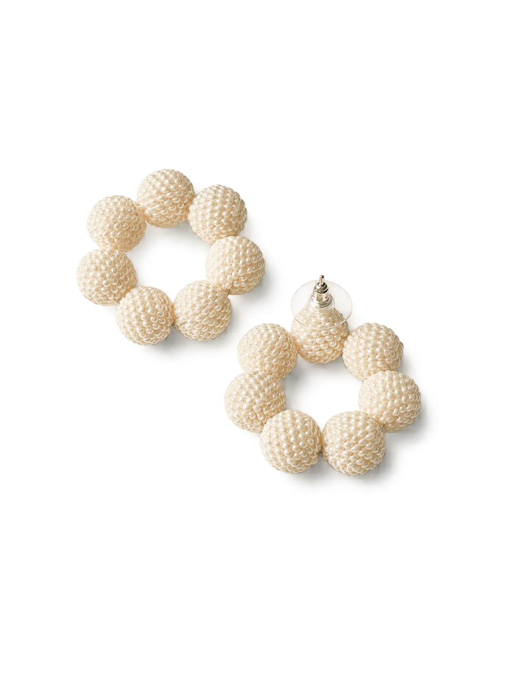 Pearl Look Statement Earrings