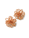 Gold Sculptural Flower Stud Earrings