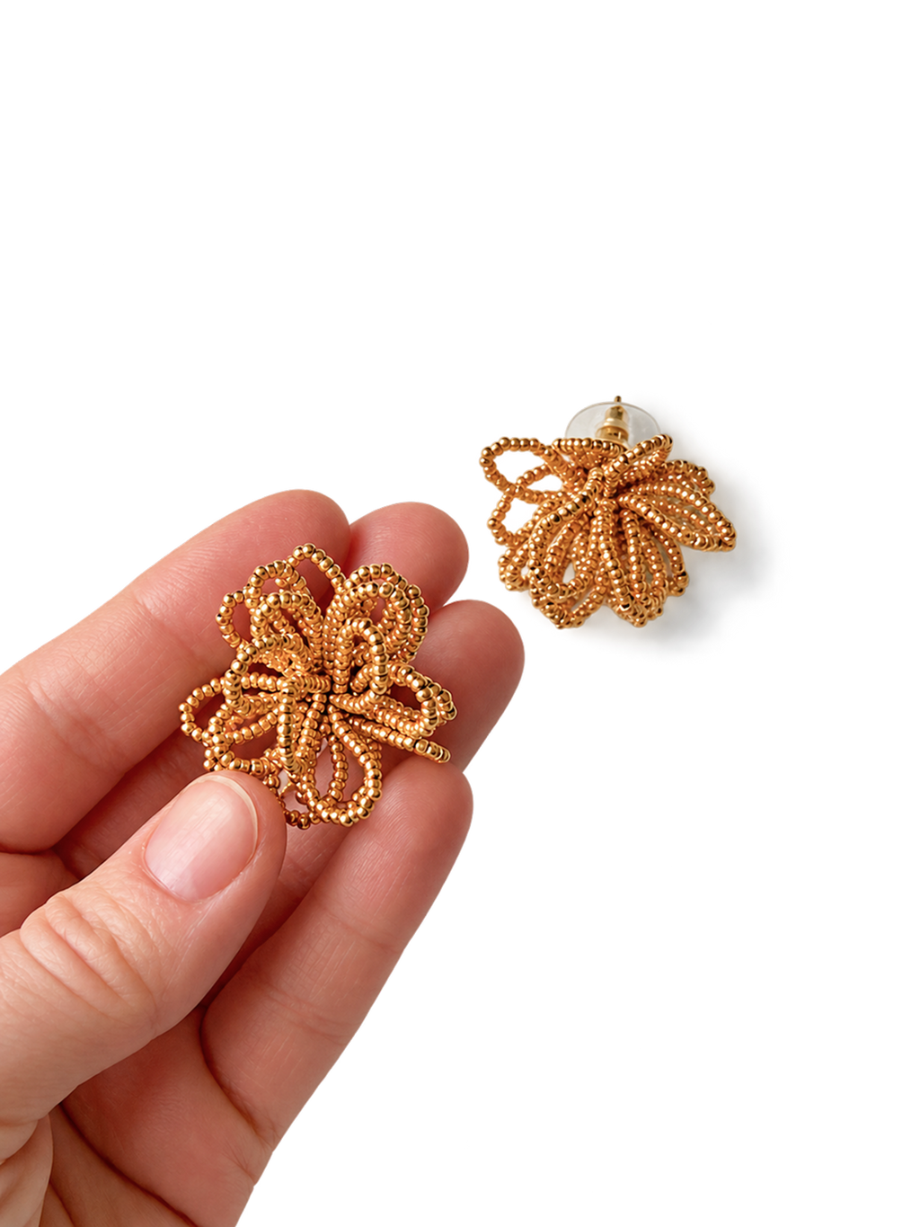 Gold Mini Flower Stud Earrings