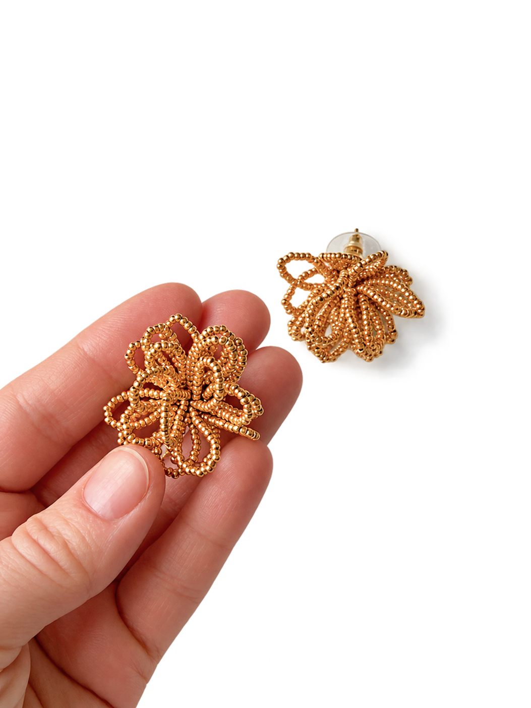 Gold Mini Flower Stud Earrings